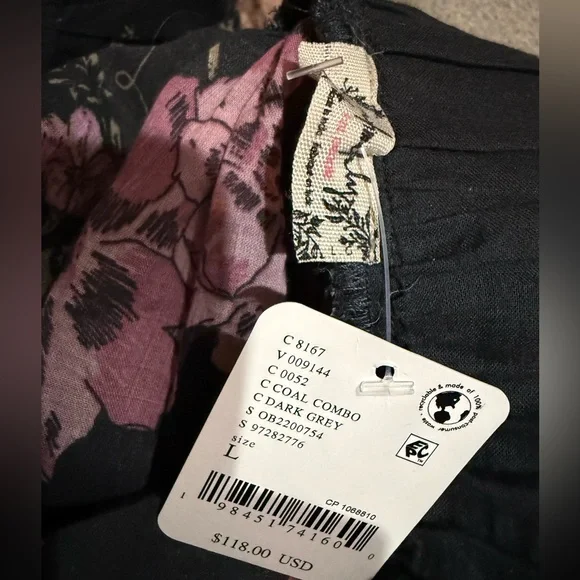 NWT Free People Hey Lover printed sleep/lounge pants sz large - Picture 8 of 8